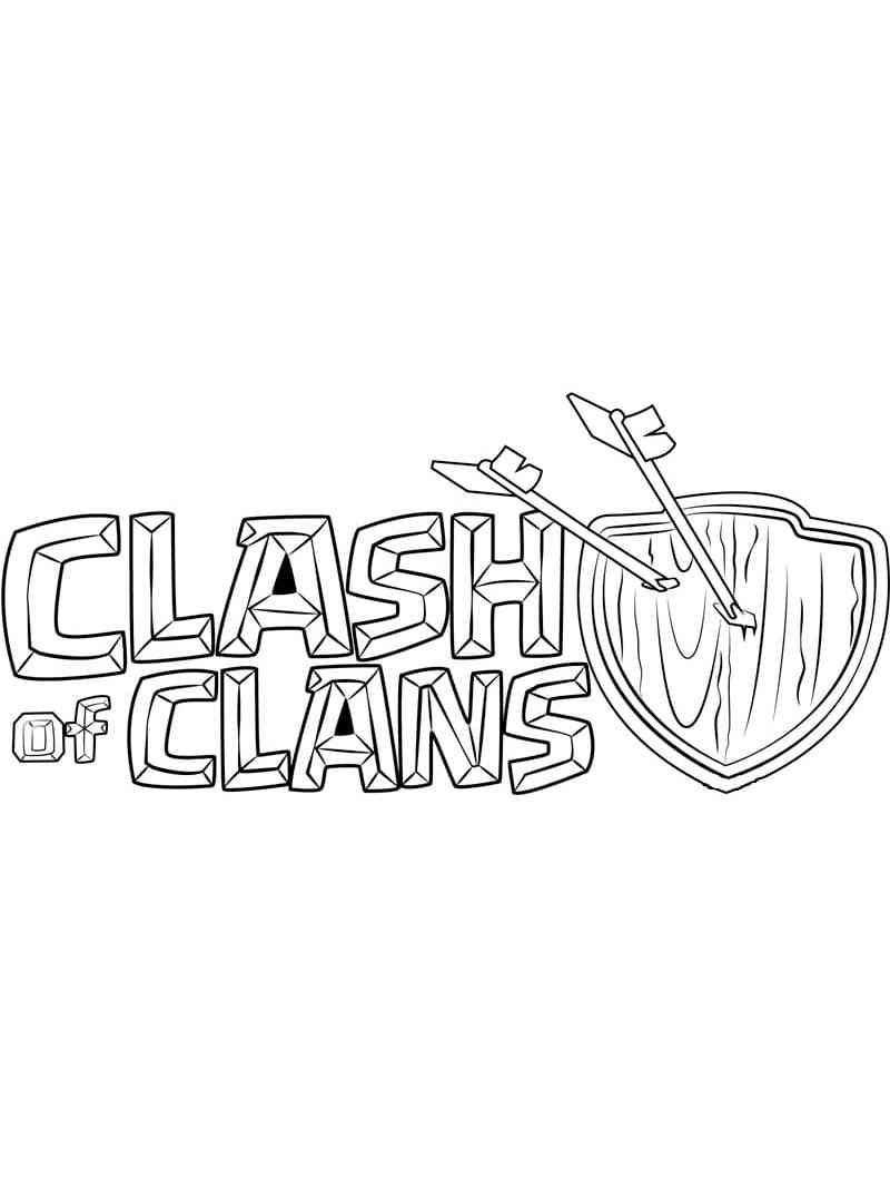 Clash Of Clans Logo coloring page