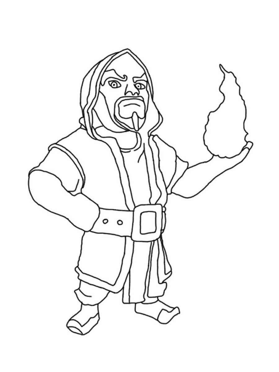 Wizard Clash Of Clans coloring page