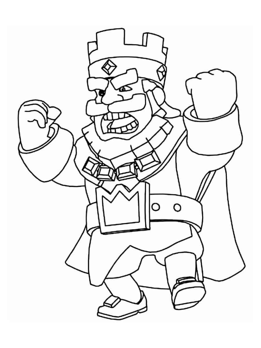 Angry Barbarian King Clash Of Clans coloring page