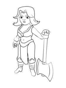 Valkyrie Clash Of Clans coloring page