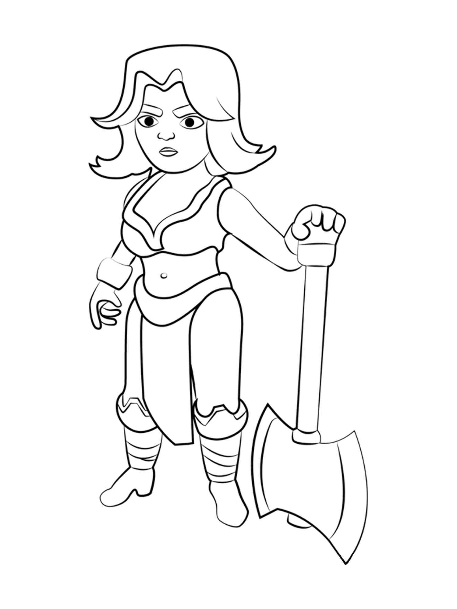 Valkyrie Clash Of Clans coloring page