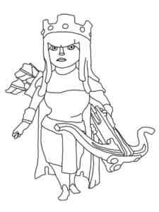 Archer Queen with Crossbow Clash Of Clans coloring page