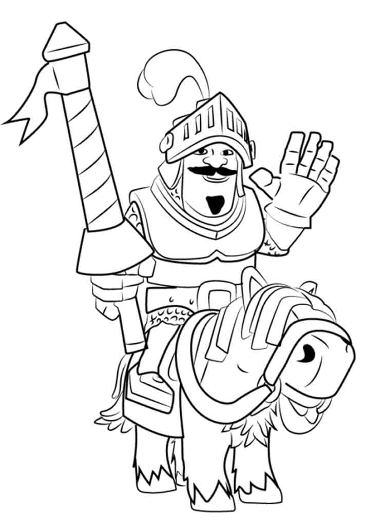 Prince Card Clash Royale coloring page