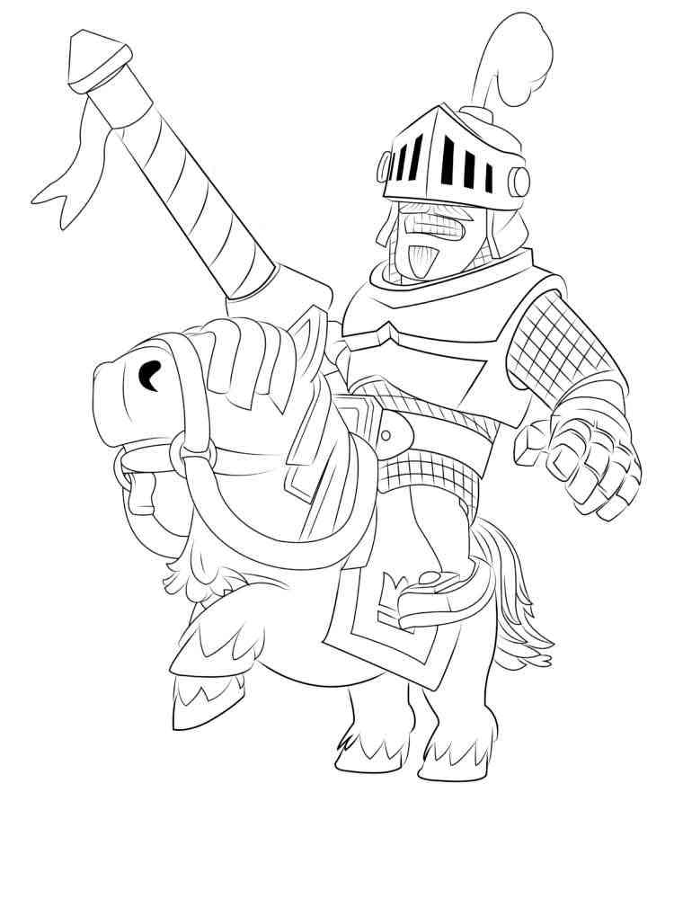 Prince Clash Royale coloring page