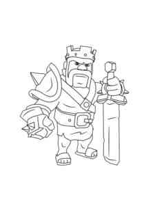 King Clash Royale coloring page