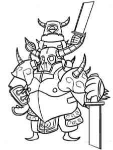 P.E.K.K.A and Mini P.E.K.K.A Clash Royale coloring page