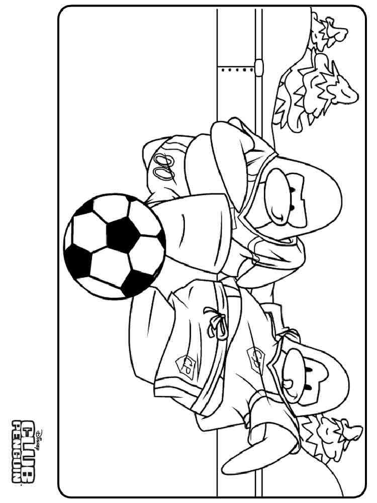 Penguins with Ball Club Penguin coloring page