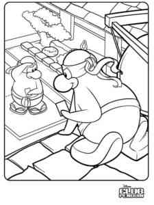 Penguins from Club Penguin coloring page
