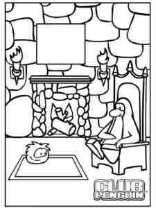 Penguin and Chill Club Penguin coloring page