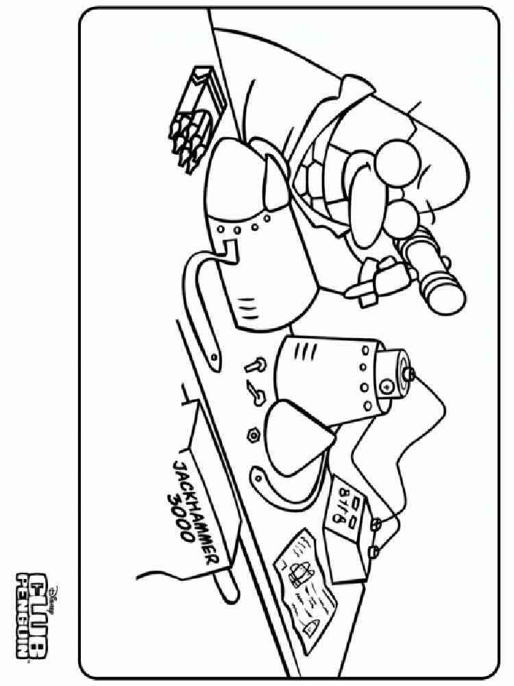 Gary the Gadget Guy Club Penguin coloring page