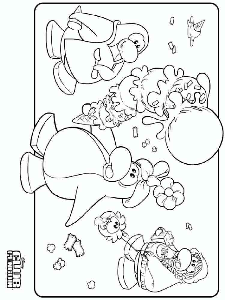 Penguins from Club Penguin 3 coloring page