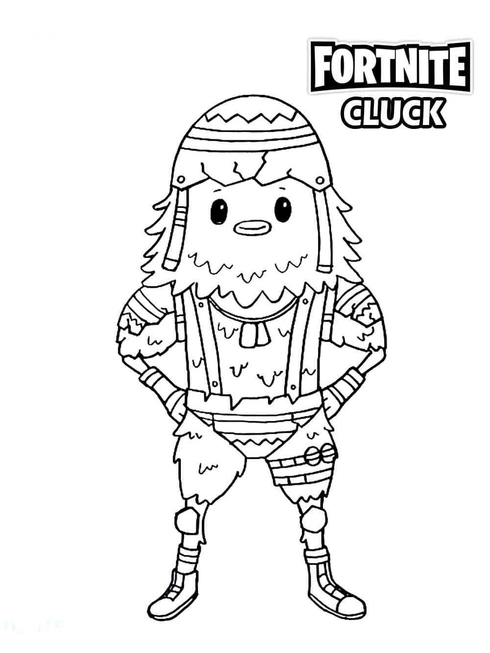Little Cluck Fortnite coloring page