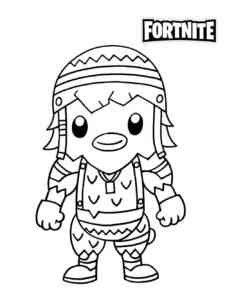 Cute Cluck Fortnite coloring page