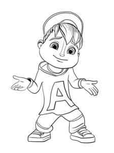 Alvin boy coloring page