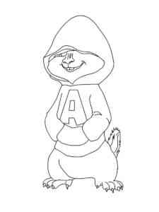 Alvin in the Hood coloring page