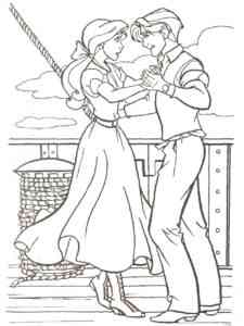 Dmitry dances with Anastasia coloring page