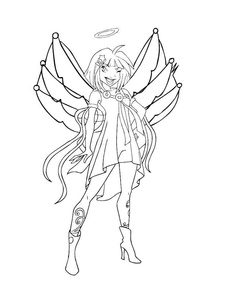 Miki Angel’s Friends coloring page