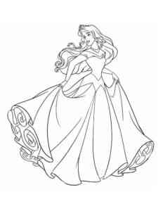 Beautiful Aurora coloring page