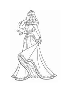 Graceful Aurora coloring page