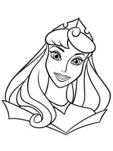 Princess Aurora portrait coloring page
