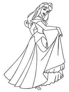 Modest Aurora coloring page
