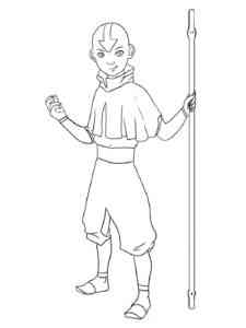 Young Aang coloring page