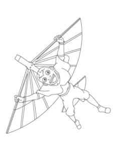 Avatar in flight coloring page