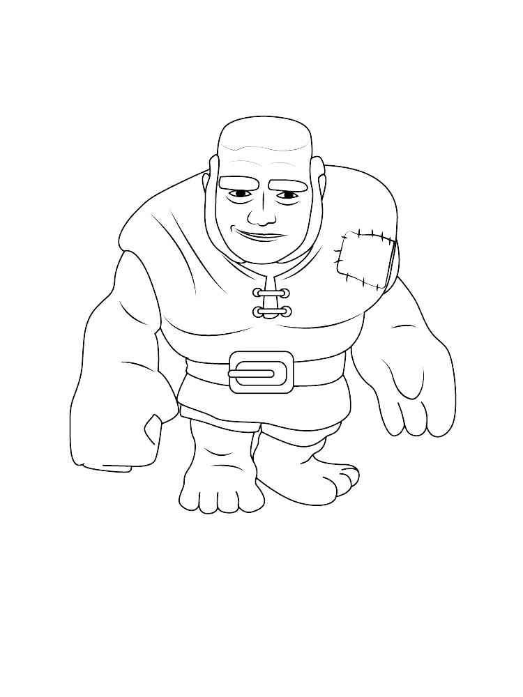 Giant Clash Royale coloring page