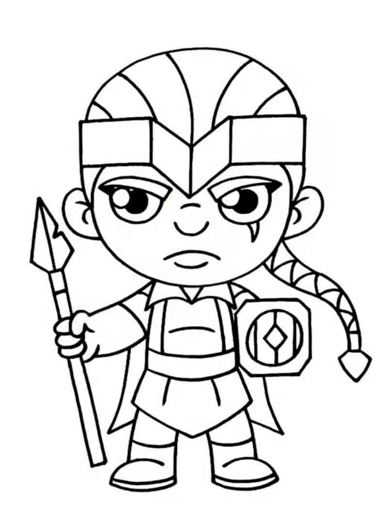 Champion Card Clash Royale coloring page