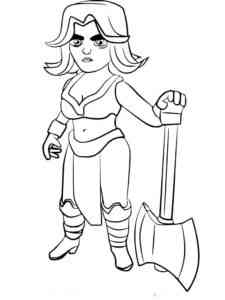 Valkyrie Clash Royale coloring page