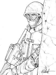 Counter-Terrorist CS GO coloring page