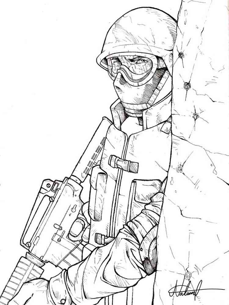 Counter-Terrorist CS GO coloring page