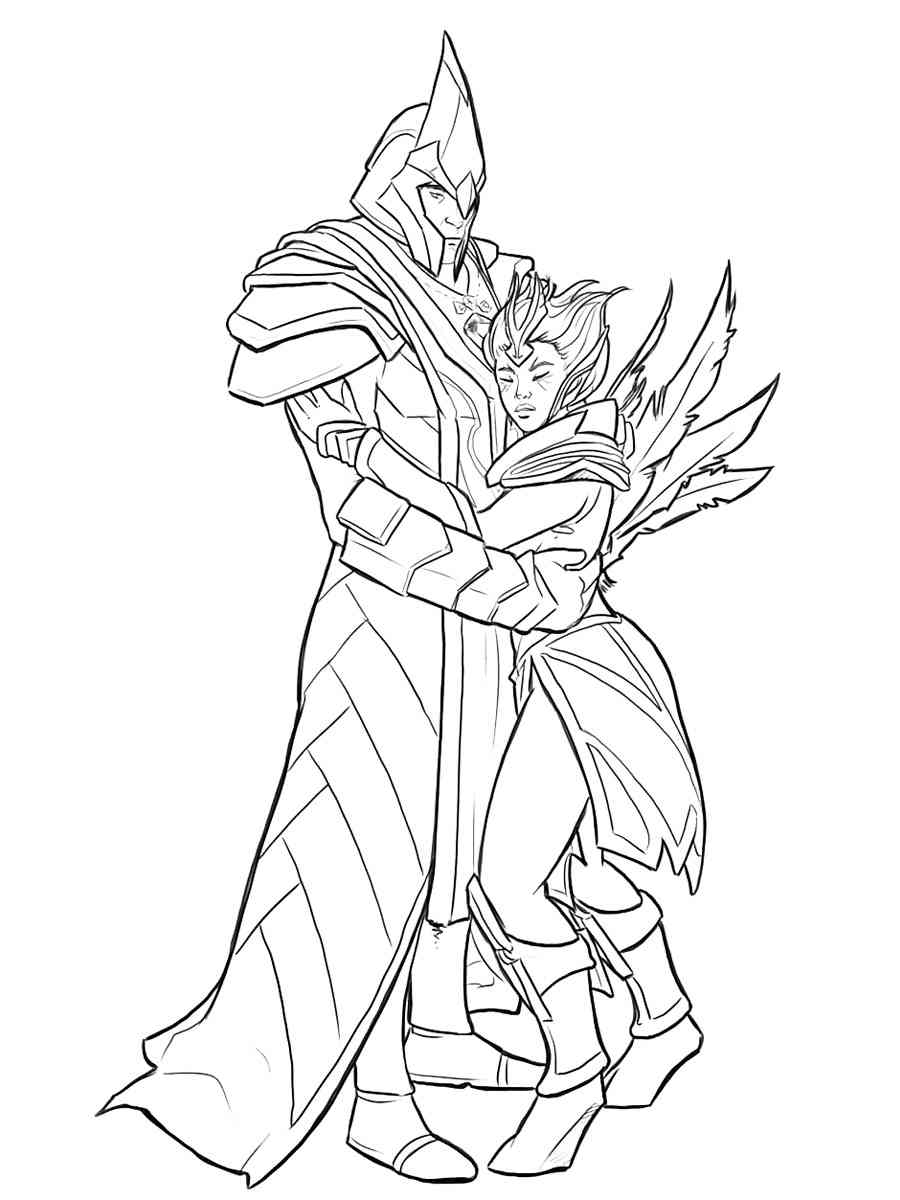 Silencer and Dark Willow coloring page