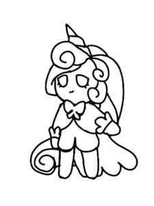 Cream Unicorn Cookie coloring page