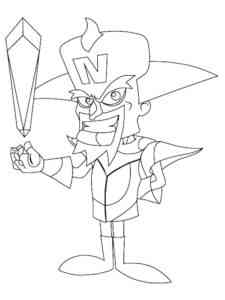 Doctor Neo Cortex from Crash Bandicoot coloring page