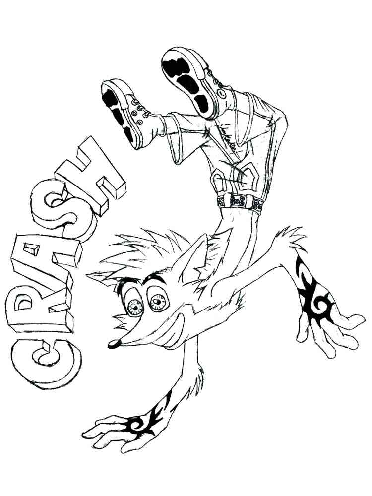 Crash Bandicoot 11 coloring page