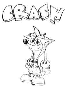Crash Bandicoot 10 coloring page