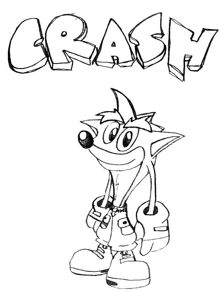 Crash Bandicoot 10 coloring page