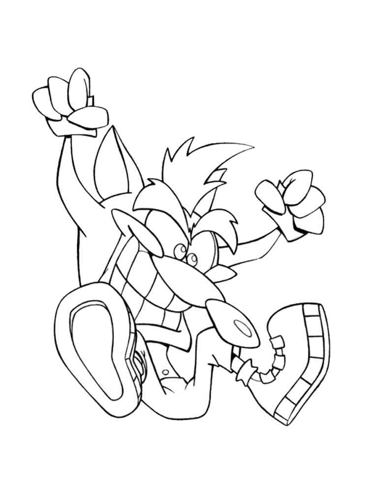 Crash Bandicoot 8 coloring page