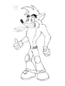 Cool Crash Bandicoot coloring page