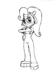 Angry Coco Bandicoot coloring page