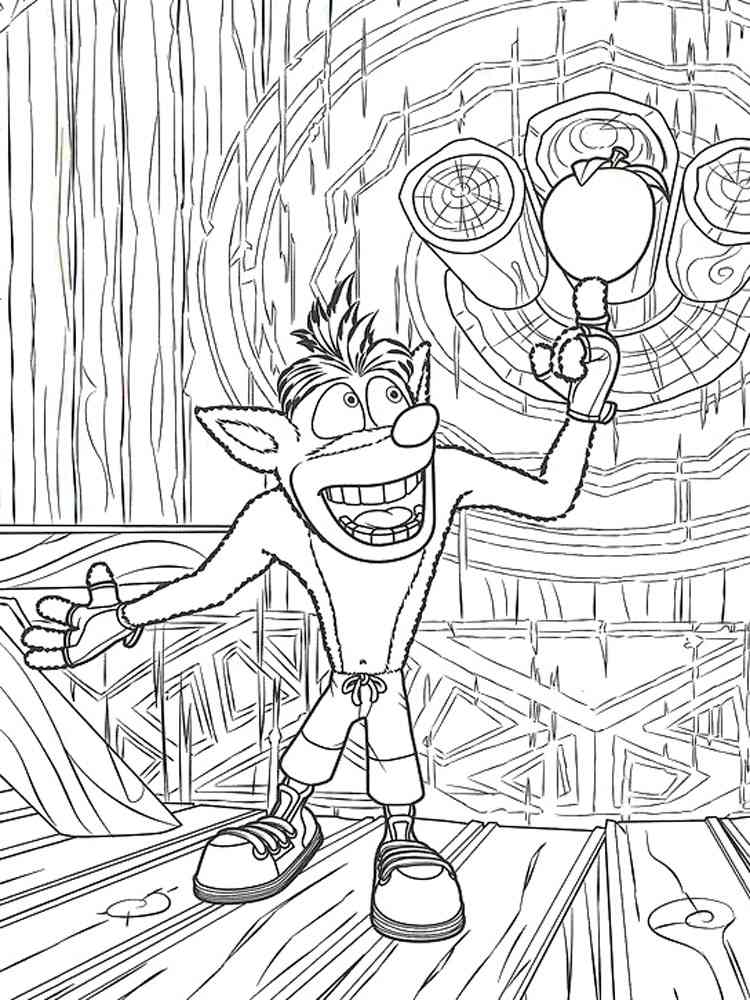 Crash Bandicoot 5 coloring page