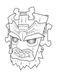 Uka Uka from Crash Bandicoot coloring page
