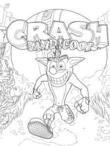 Crash Bandicoot 16 coloring page