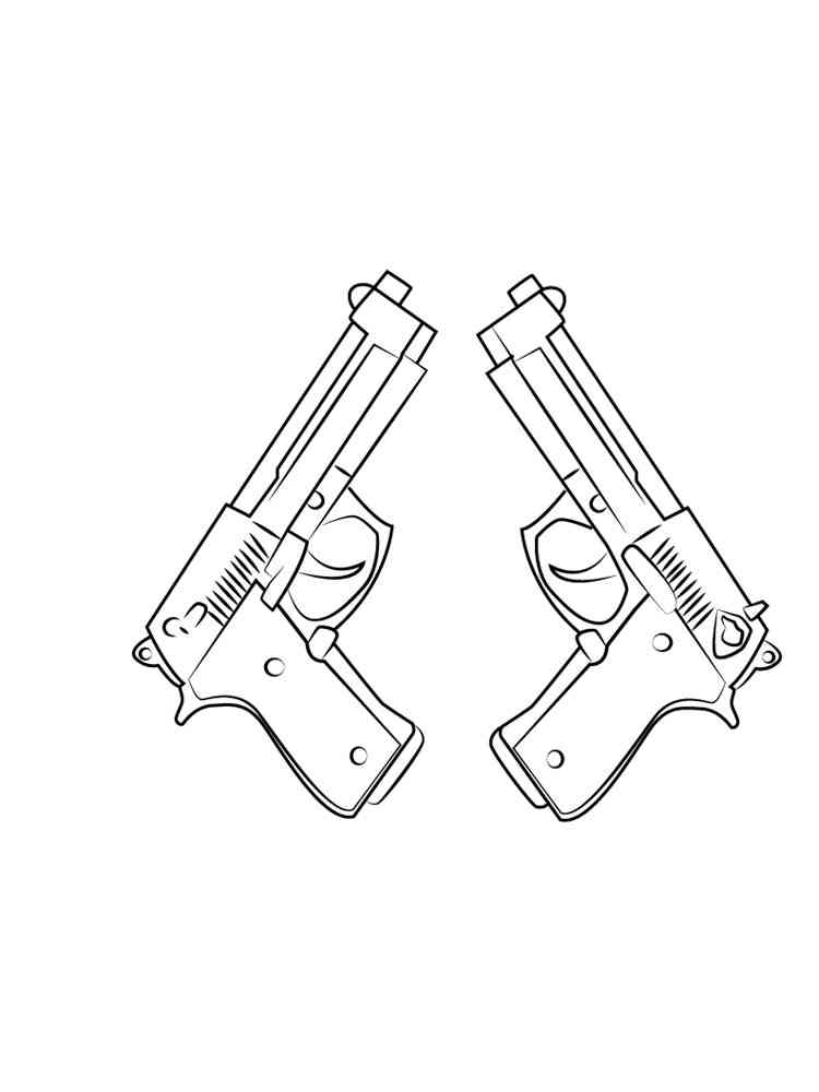 Dual Berettas Counter-Strike coloring page