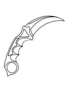 Karambit from Counter-Strike coloring page