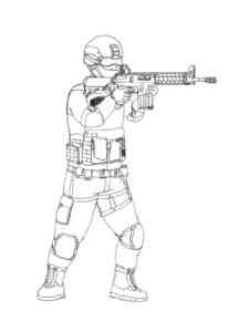 GSG-9 Counter-Strike coloring page