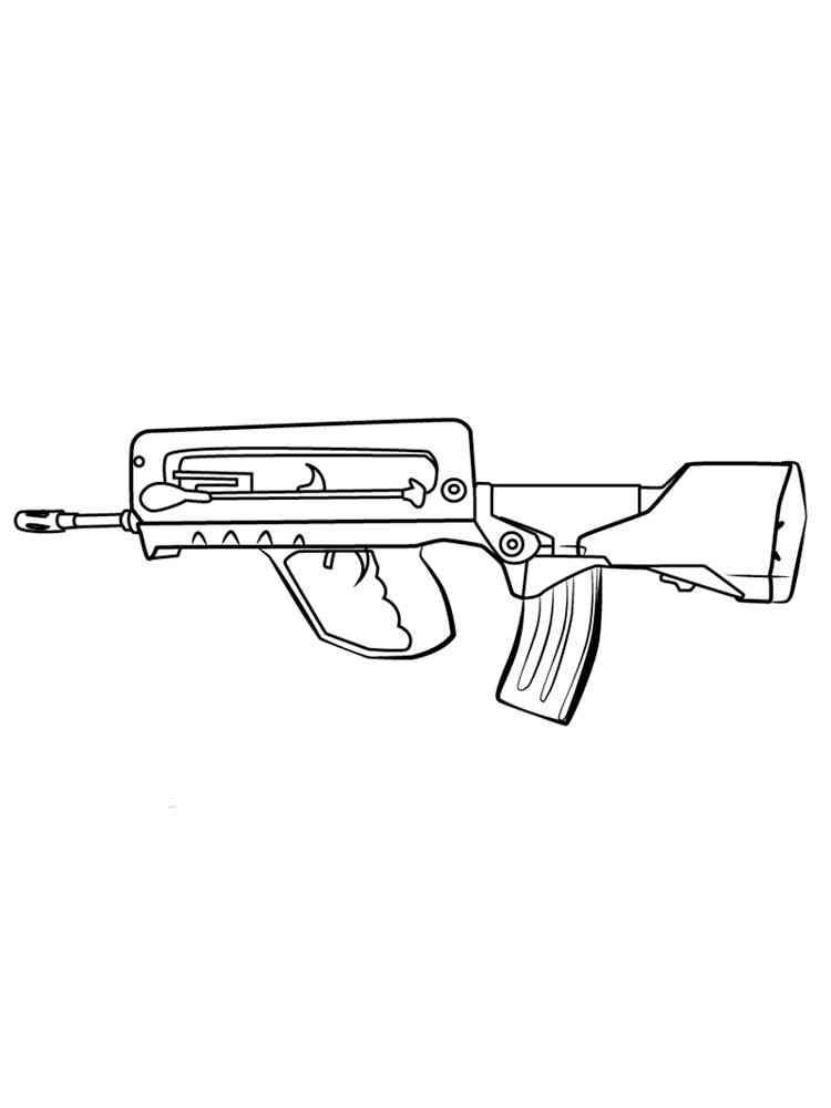 FAMAS Counter-Strike coloring page