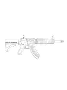 M4A4 Counter-Strike coloring page