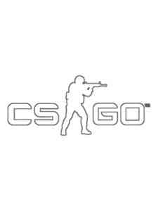 CS GO Logo coloring page